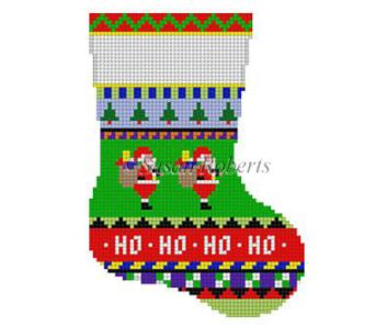 Bold Stripe Santas Mini Sock