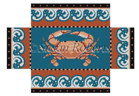 Crab w/Wave Border Brick Cover