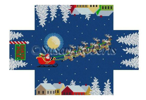 Santa Over the Rooftops Brick Cover