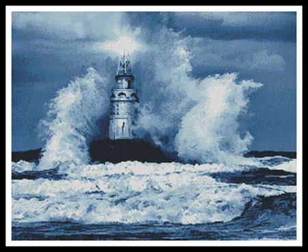 Storm And Lighthouse (Blue)