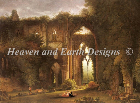 Tintern Abbey With Elegant Figures