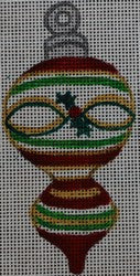 Gold/Green/White/Red Ornament