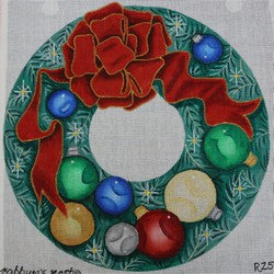 Wreath w/Red Bow Multicolor