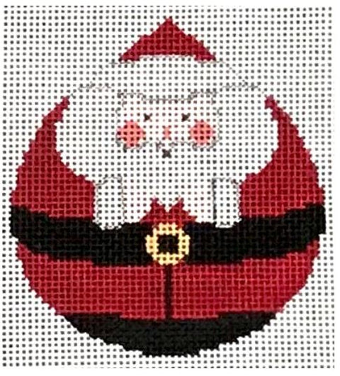 Round Santa Ornament