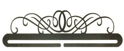 Windy Scroll Split Bottom Bellpull - Charcoal - 12in
