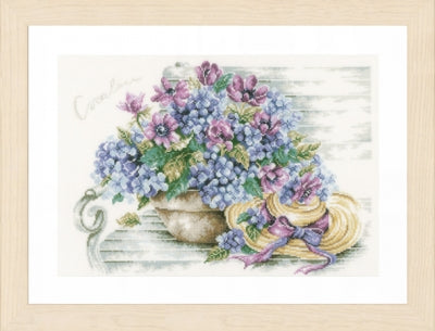 Hydrangea on a Bench
