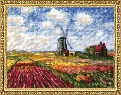 Tulip Field After Claude Monet's Painting