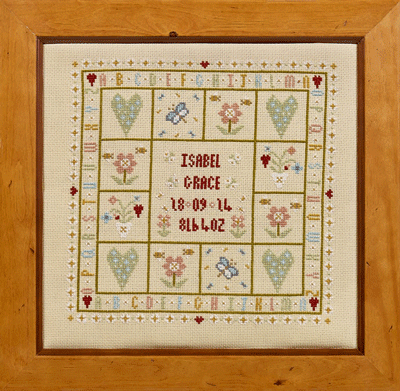 Four Hearts Birth Sampler - Kit