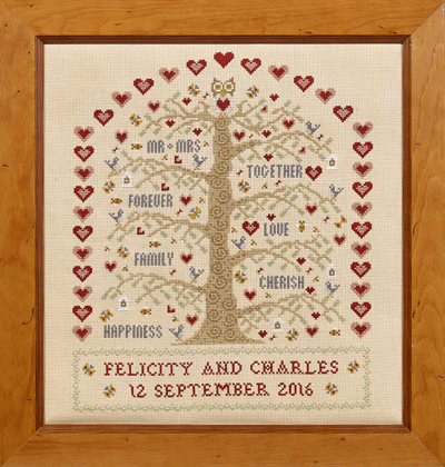 Heart and Tree Wedding Sampler - Kit