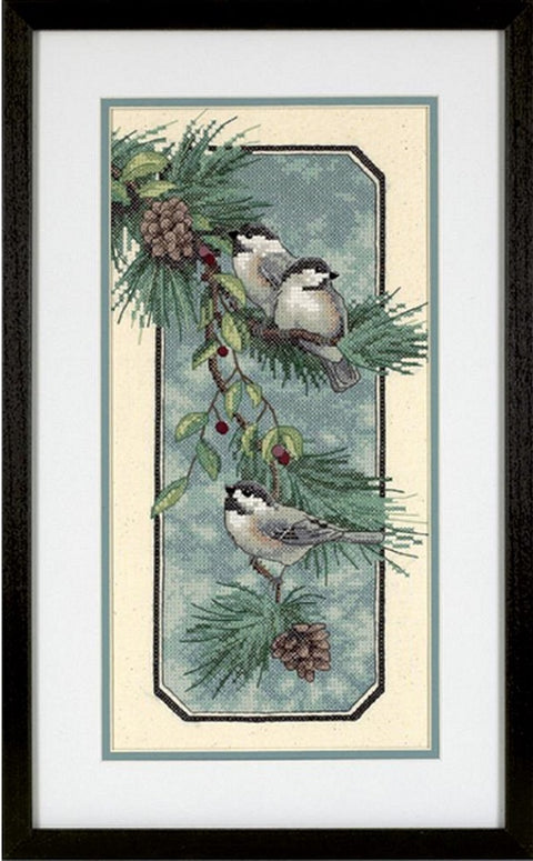 Chickadees On A Branch