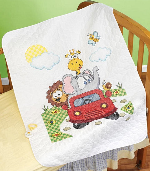 Animal Fun Ride Quilt/Crib Cover