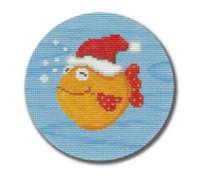 Orange Fish w/Santa Hat