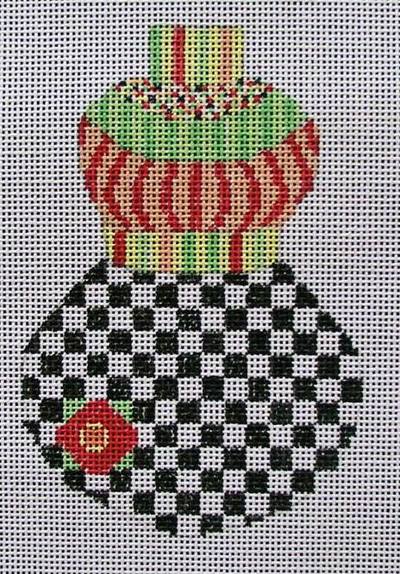 Ornament w/Black Checks
