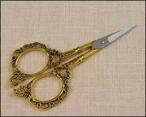 Victorian Embroidery Scissors With Gold Handles