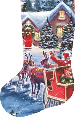 Stocking Santa and Sleigh