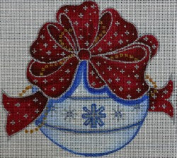 Red/Blue Ornament w/Snowflake