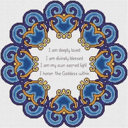 Heart Mandala Blue