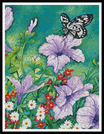 Purple Petunias (Cropped)  (Val Stokes)