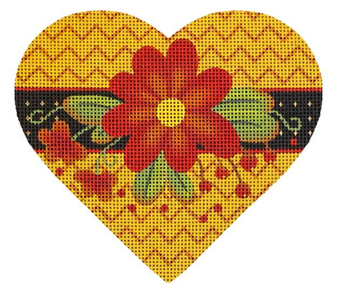 Autumn Heart - Red Daisy