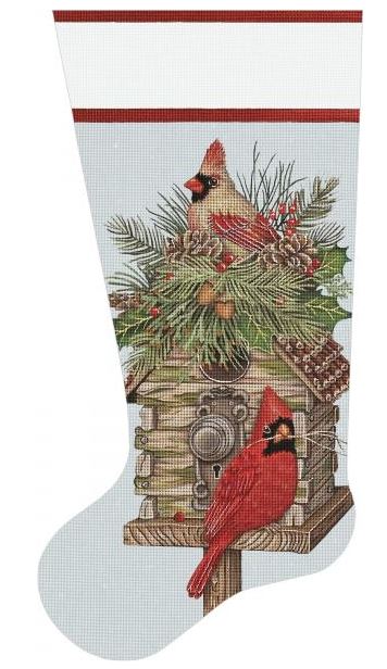Log Cabin Bird House Sock