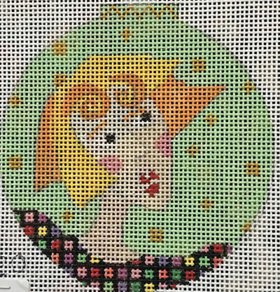 Round Ornament w/Girl