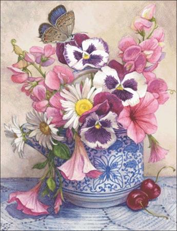 Pansies and Sweet Peas