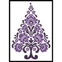 Polish Folk Art Christmas Tree Purple