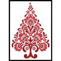 Polish Folk Art Christmas Tree Red