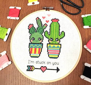 Stuck on You Valentine Cactus