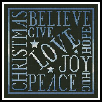 Christmas Square (Blue)