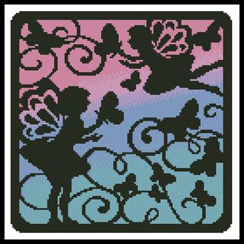 Fairy Silhouette Square 5
