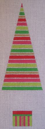 Red Green Stripe Topiary - Tickled Pink Series