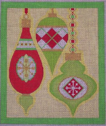 Merry and Bright - 3 Ornaments Argyle