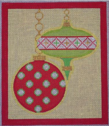 Merry and Bright - 2 Ornaments Round Dots