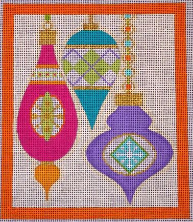 Merry and Bright - 3 Ornaments Argyle