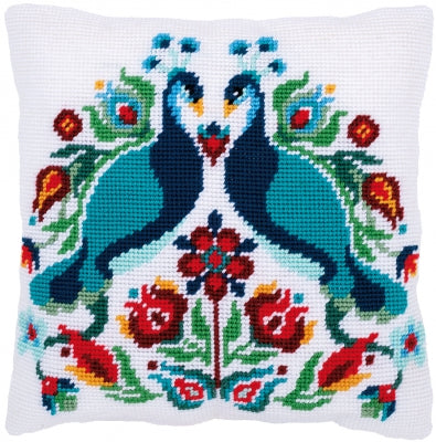 Pauline, the Peacock - Tapestry Cushion by La Maison Victor