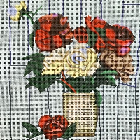Roses on Barn Wood - Small