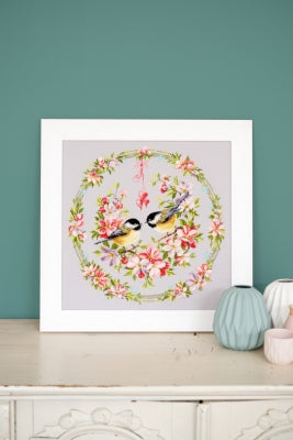 Tits in Flower Wreath