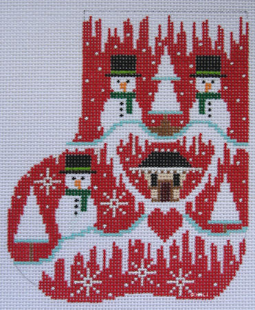 Mini Sock - Icicle Snowman