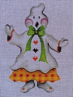 Ghost w/Orange Check Skirt and Green Bow