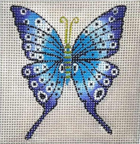 Blue Butterfly Square