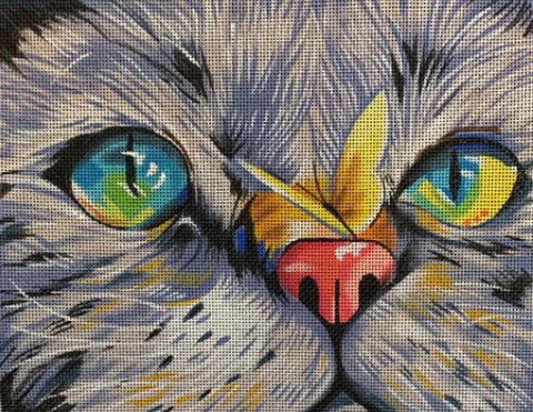 Cat Face w/Butterfly