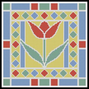 Stained Glass Square 6