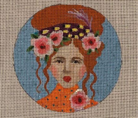 Lady on Light Blue