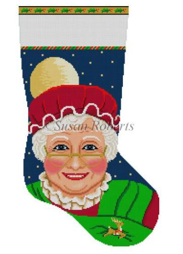 Mrs Claus Face Stocking