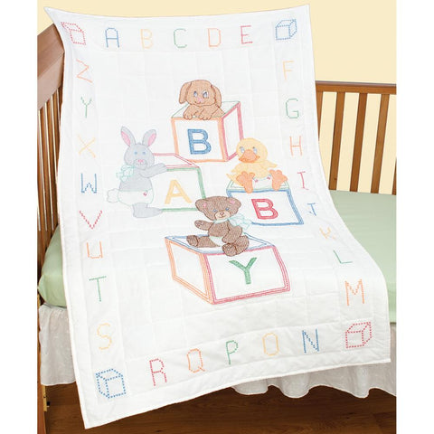 Baby Blocks Quilt Top - White