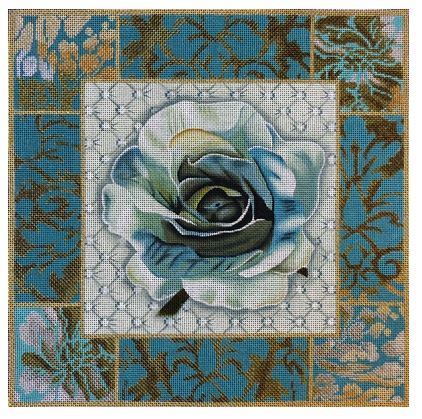 Teal Rose Collage