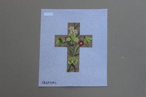 Wood Rose Cross