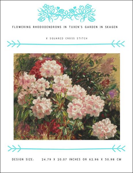 Flowering Rhododendrons in Tuxen's Garden in Skagen