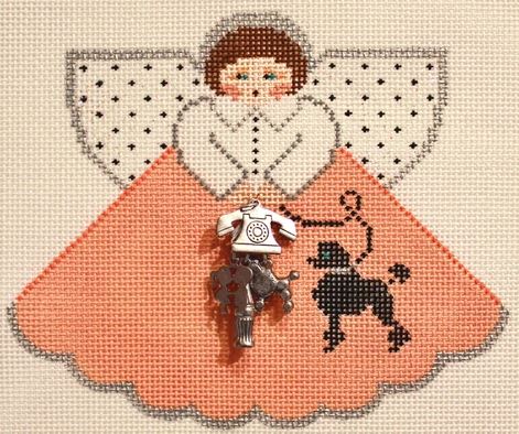 Poodle Skirt Angel w/Charm